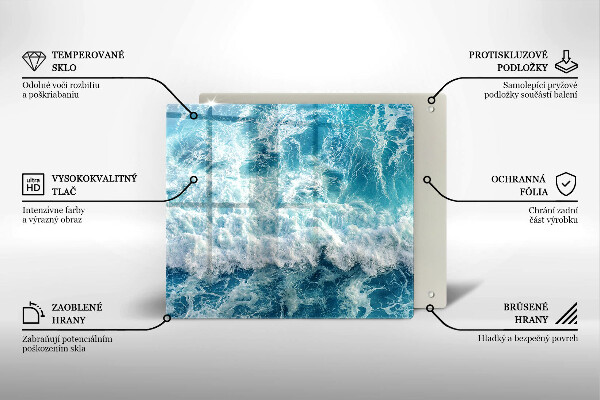 Üveg vágódeszka Tenger víz hullámai