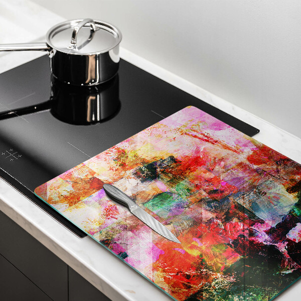 Üveg vágódeszka Festék absztrakció