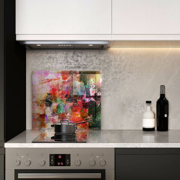 Üveg vágódeszka Festék absztrakció