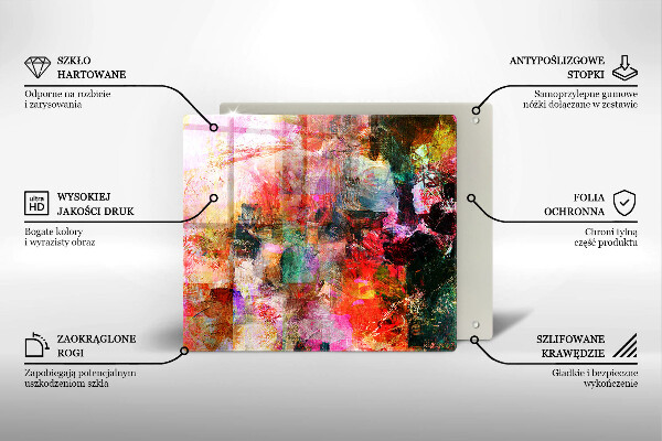 Üveg vágódeszka Festék absztrakció