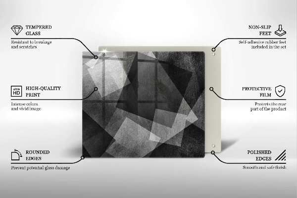 Üveg vágódeszka Geometriai absztrakció
