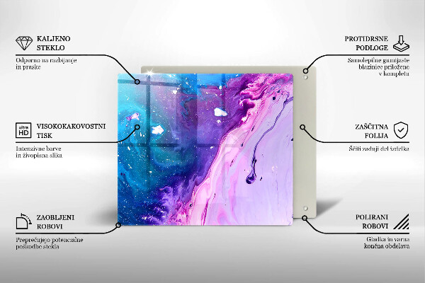 Üveg vágódeszka Absztrakciós tinták