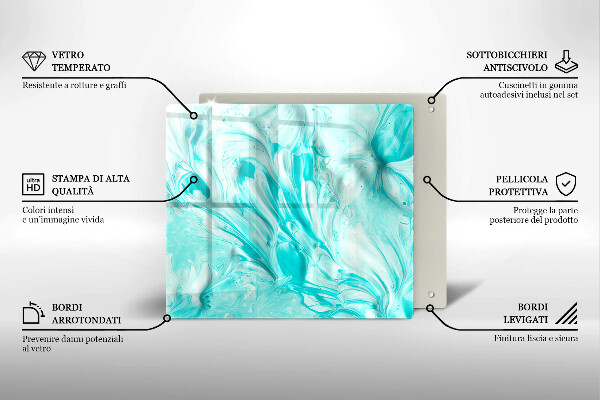 Üveg vágódeszka Absztrakciós festékek