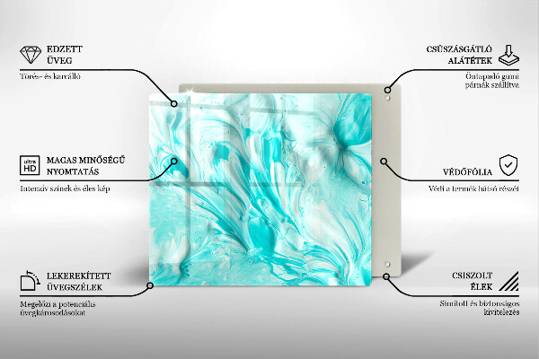 Üveg vágódeszka Absztrakciós festékek