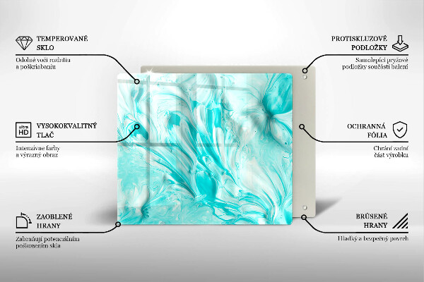 Üveg vágódeszka Absztrakciós festékek