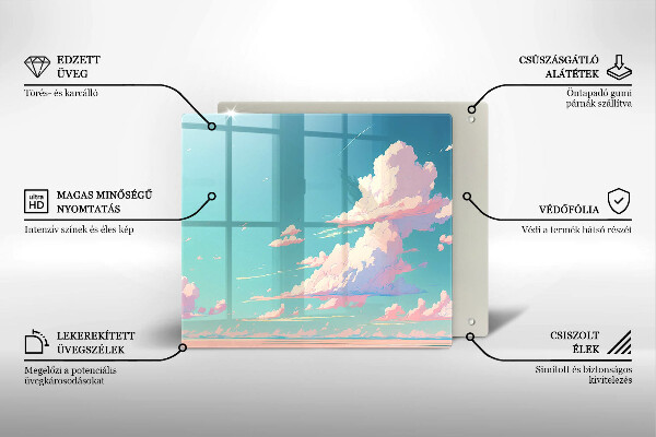 Üveg vágódeszka Mesebeli mennyország