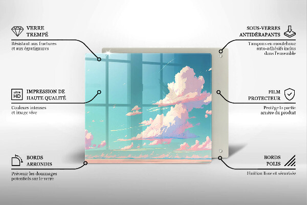 Üveg vágódeszka Mesebeli mennyország