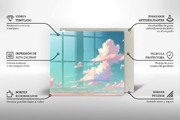 Üveg vágódeszka Mesebeli mennyország