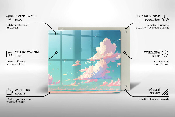 Üveg vágódeszka Mesebeli mennyország