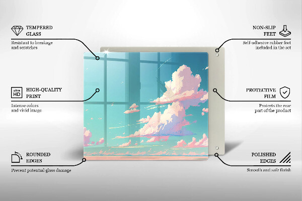 Üveg vágódeszka Mesebeli mennyország