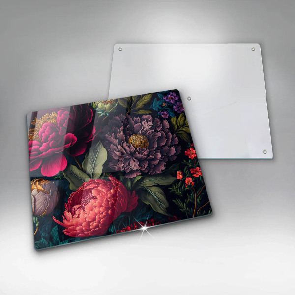 Üveg vágódeszka Gyönyörű virágok