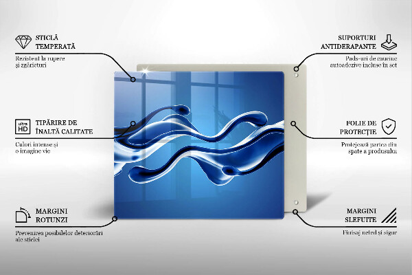 Üveg vágódeszka Folyadék absztrakció