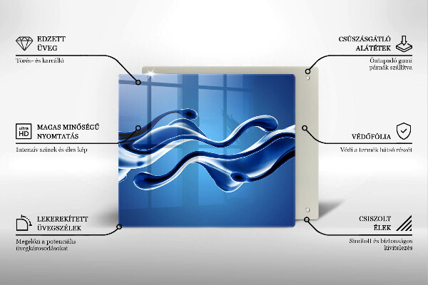 Üveg vágódeszka Folyadék absztrakció