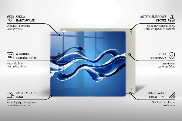 Üveg vágódeszka Folyadék absztrakció