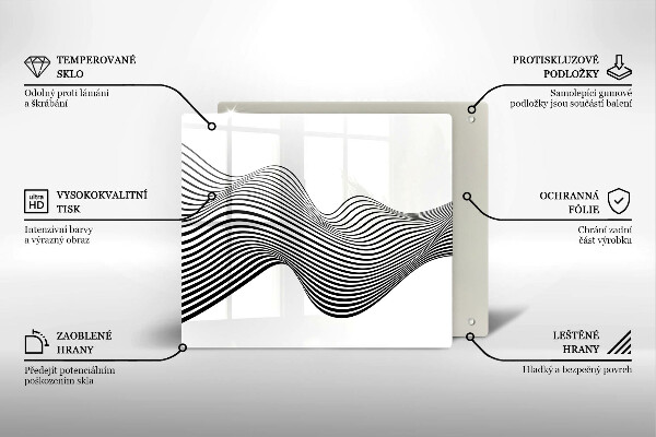 Üveg vágódeszka Lineáris absztrakció