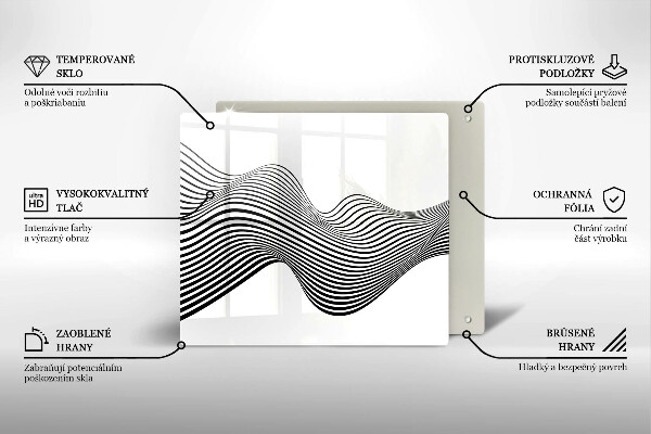 Üveg vágódeszka Lineáris absztrakció