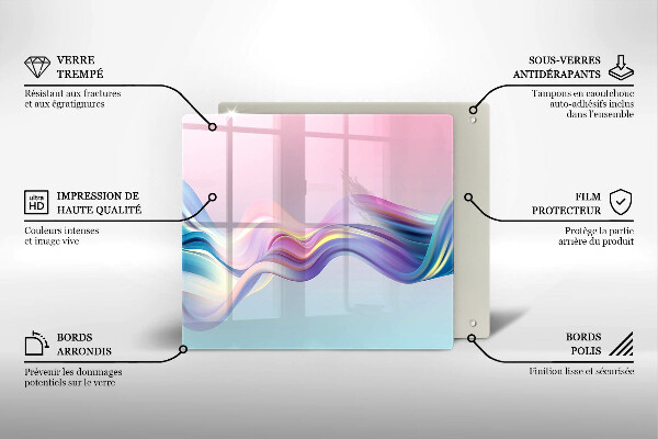 Üveg vágódeszka Pasztell absztrakció
