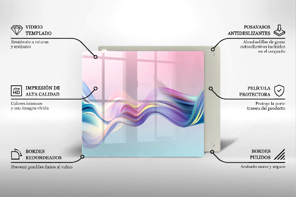 Üveg vágódeszka Pasztell absztrakció
