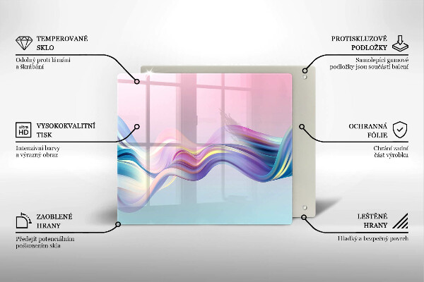 Üveg vágódeszka Pasztell absztrakció