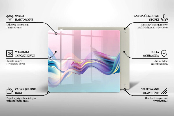 Üveg vágódeszka Pasztell absztrakció