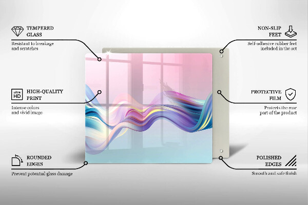 Üveg vágódeszka Pasztell absztrakció