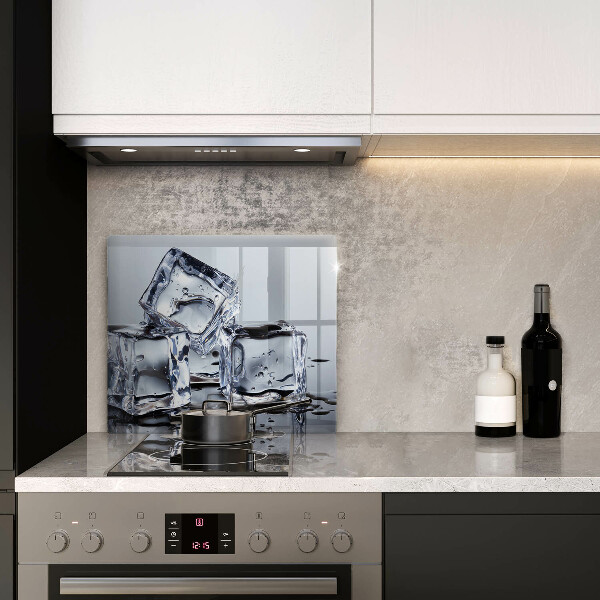 Üveg vágódeszka Jégkockák