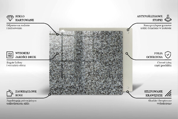 Üveg vágódeszka Kő textúra