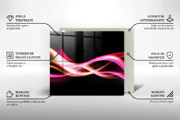 Üveg vágódeszka Absztrakt neon füst