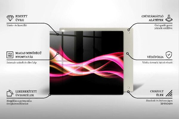 Üveg vágódeszka Absztrakt neon füst