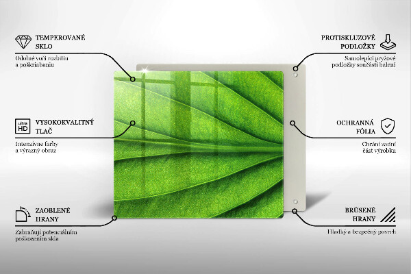 Üveg vágódeszka Természet ér levél
