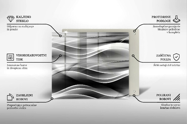 Üveg vágódeszka Absztrakt füstvonalak