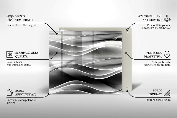 Üveg vágódeszka Absztrakt füstvonalak
