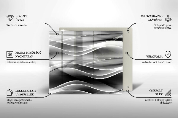 Üveg vágódeszka Absztrakt füstvonalak