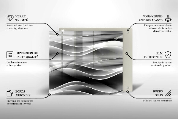 Üveg vágódeszka Absztrakt füstvonalak