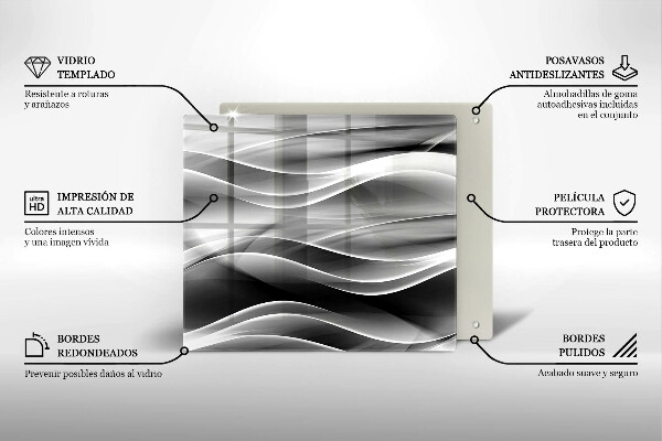 Üveg vágódeszka Absztrakt füstvonalak