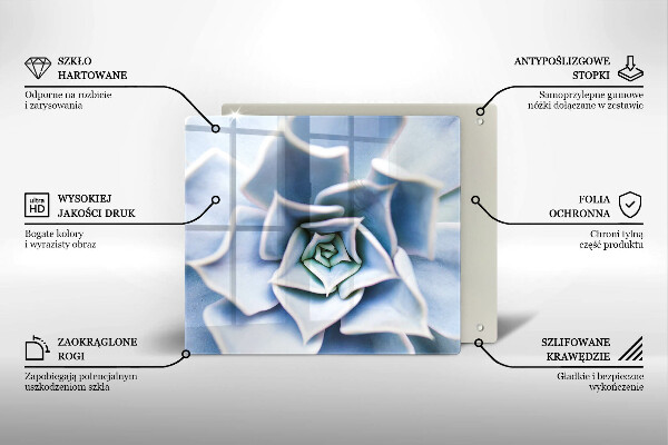 Üveg vágódeszka Virágos növény