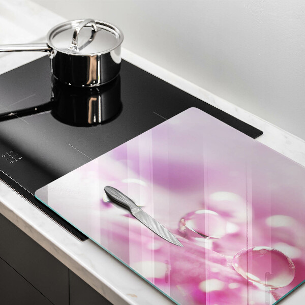 Üveg vágódeszka Harmat virágszirmai