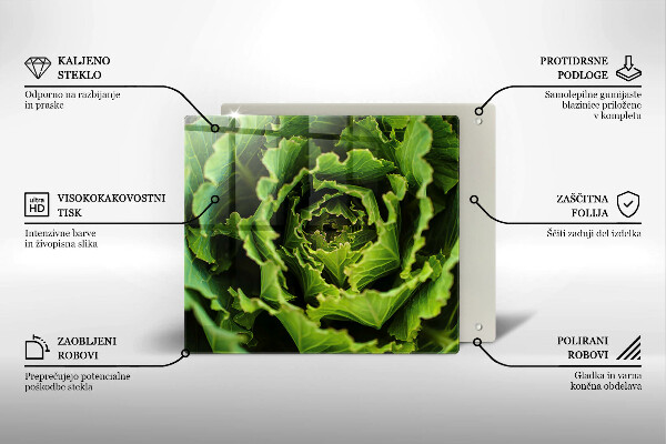 Üveg vágódeszka Salátalevél evés
