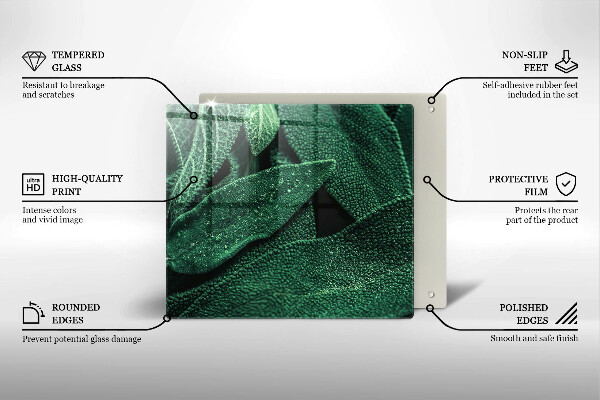 Üveg vágódeszka A növény levelei