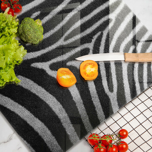 Üveg vágódeszka Zebra csíkok