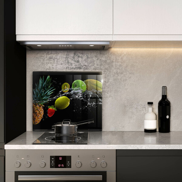 Üveg vágódeszka Gyümölcsök vízben