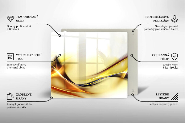 Üveg vágódeszka Absztrakt fényvonalak