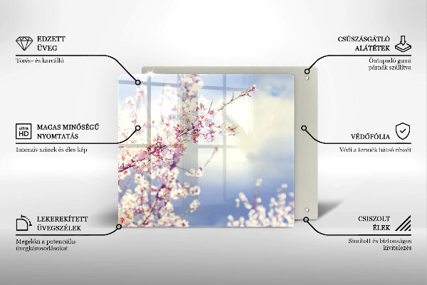 Üveg vágódeszka Virágzó fa