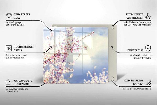 Üveg vágódeszka Virágzó fa