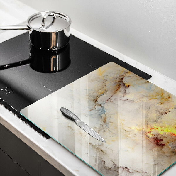Üveg vágódeszka Márvány textúra arannyal