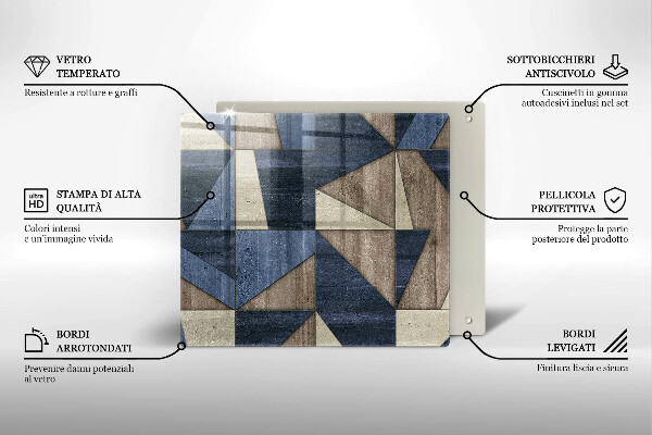 Üveg vágódeszka Geometriai absztrakció