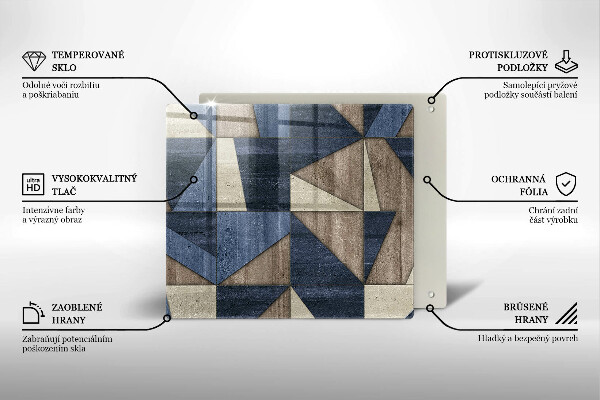 Üveg vágódeszka Geometriai absztrakció