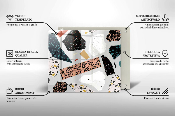 Üveg vágódeszka Kőedény