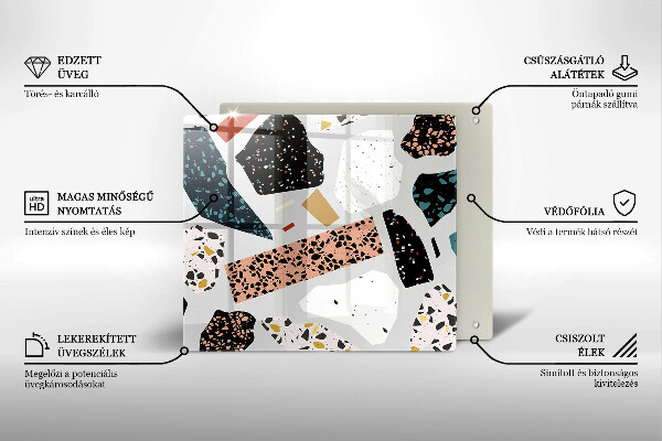 Üveg vágódeszka Kőedény