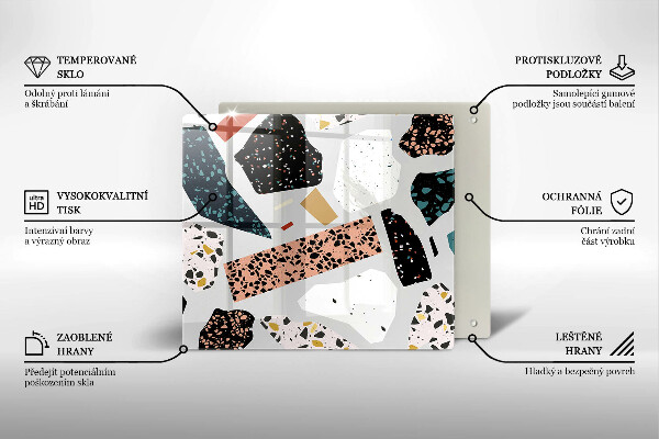 Üveg vágódeszka Kőedény